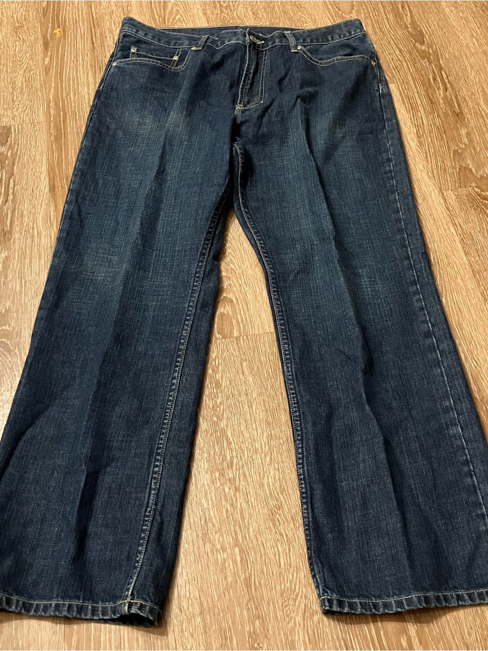 Vintage Y2K Structure Jeans 36x30 Straight Pleated 10" Leg
